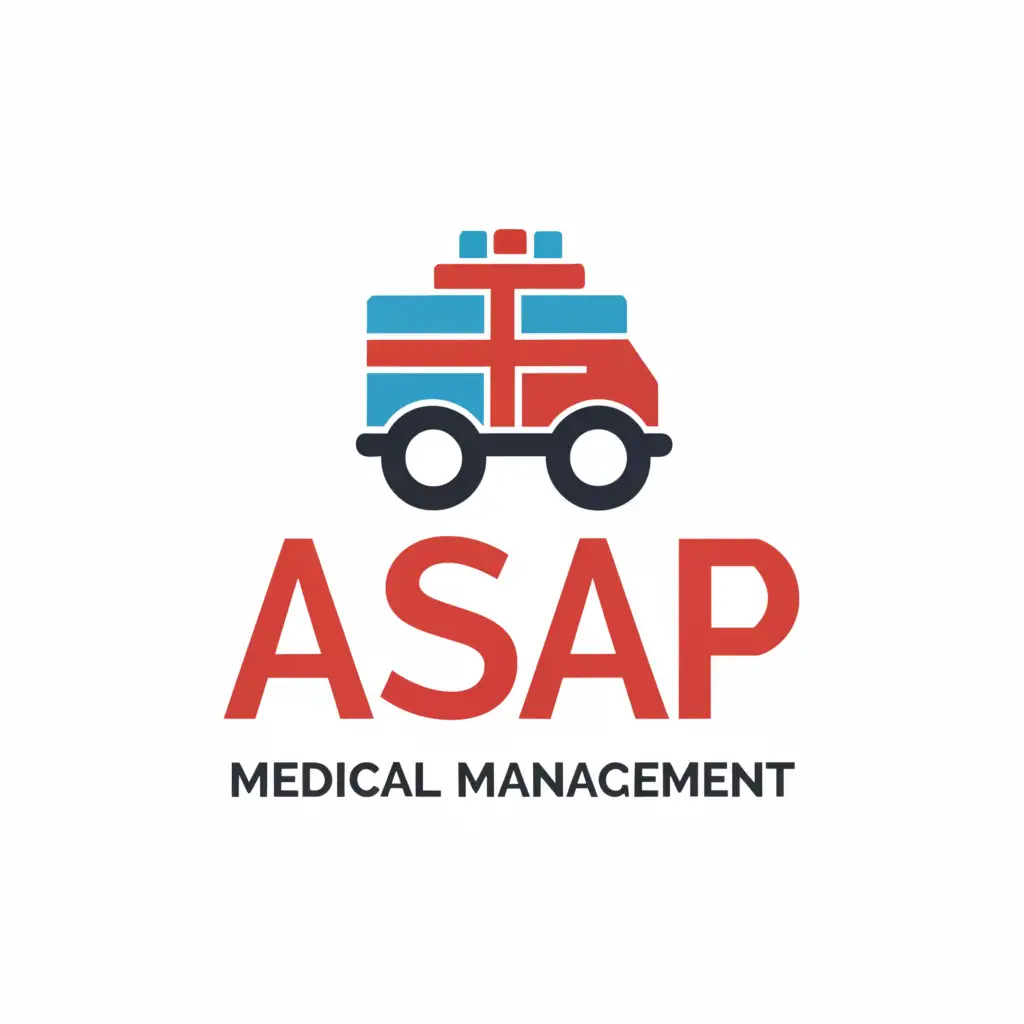 a logo design,with the text "ASAP Medical Management", main symbol:ambulance,Moderate,be used in Medical Dental industry,clear background
