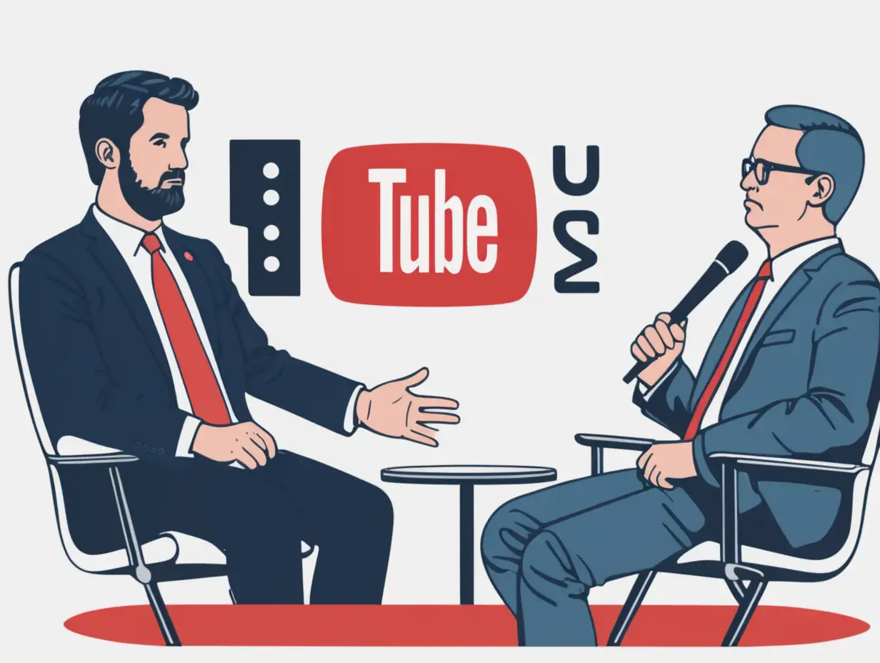 Political Interviews YouTube Logo Art