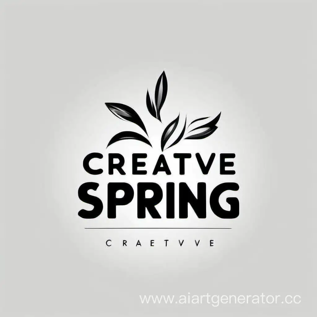 Minimalist-Black-and-White-Vector-Logo-for-Creative-Spring