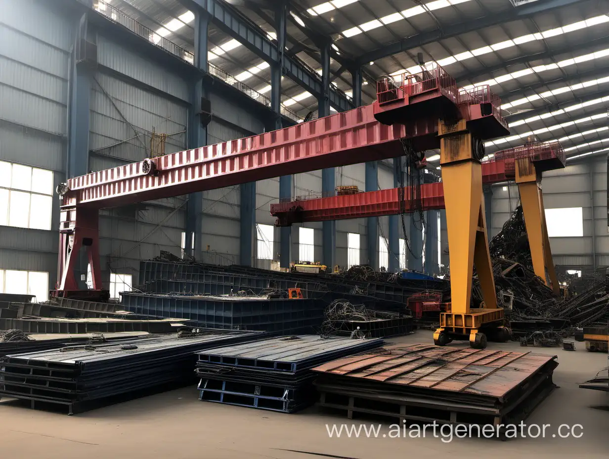 Efficient-Scrap-Metal-Processing-with-Advanced-Gantry-Crane