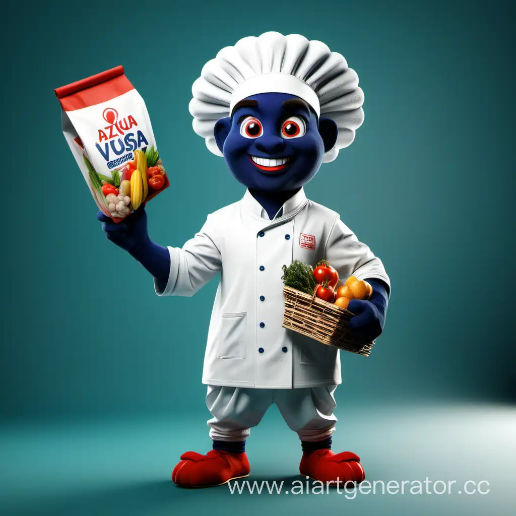 Azbuka-Vkusa-Grocery-Store-Mascot-Smiling-in-Fresh-Produce-Aisle