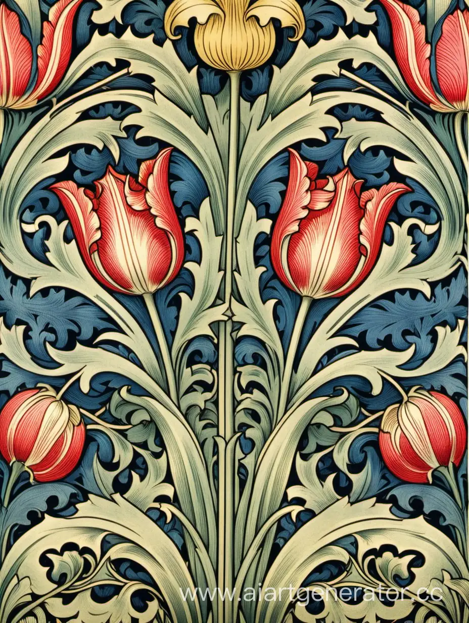 William-Morris-Tulip-Vintage-Wallpaper-Design