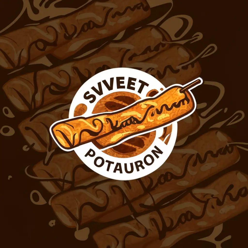 LOGO-Design-for-Sweet-Potaturon-Tempting-Turon-with-Sweet-Potato-Filling-on-Clear-Background