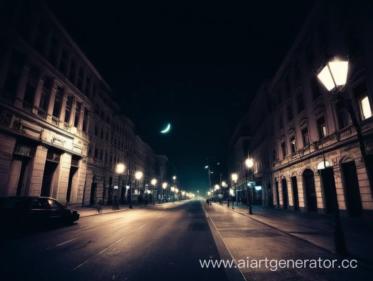 улица ночного города