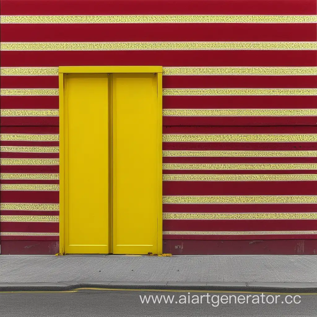 Vibrant-Yellow-on-Striking-Red-Abstract-Art