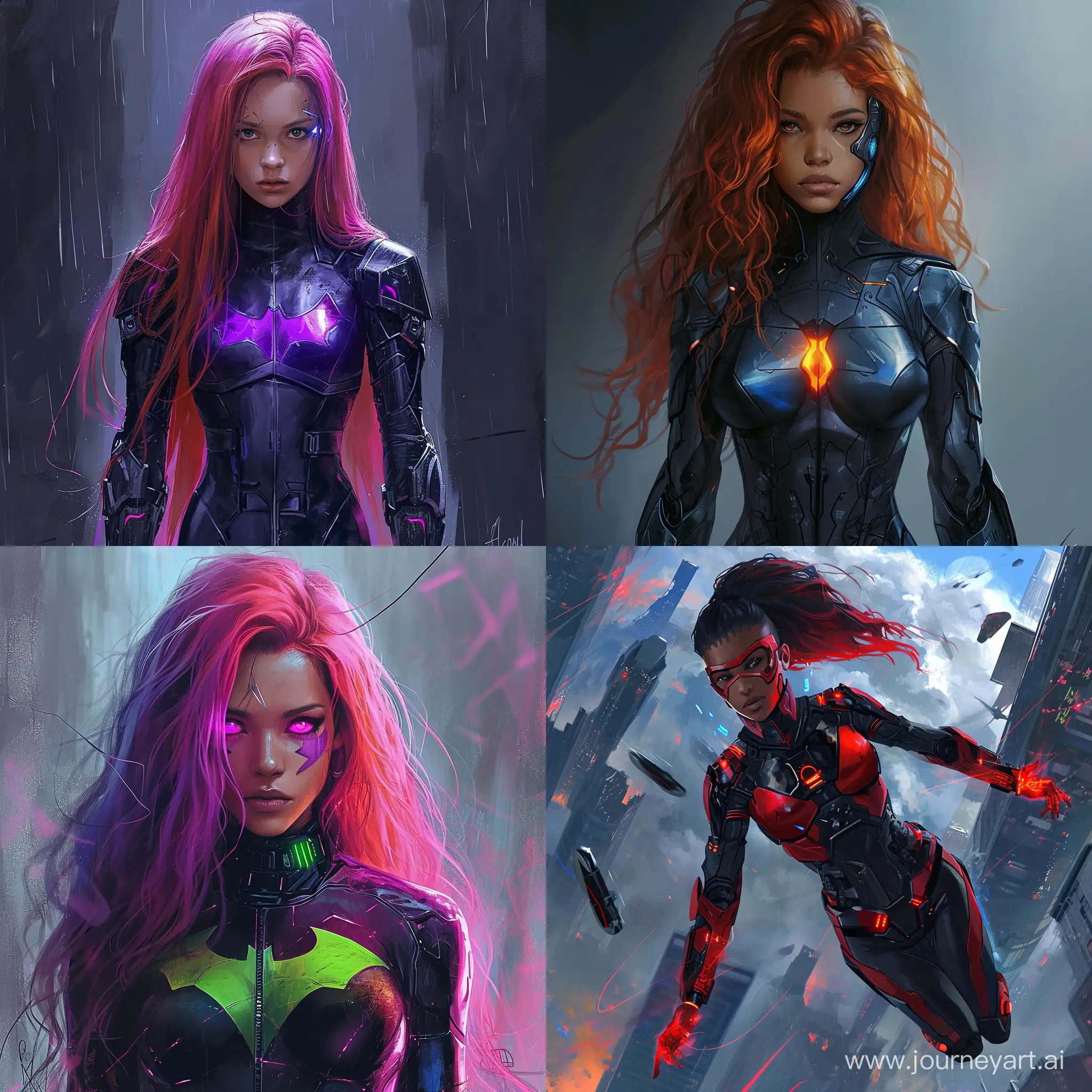 Futuristic-Teen-Titans-Blackfire-in-SciFi-Art