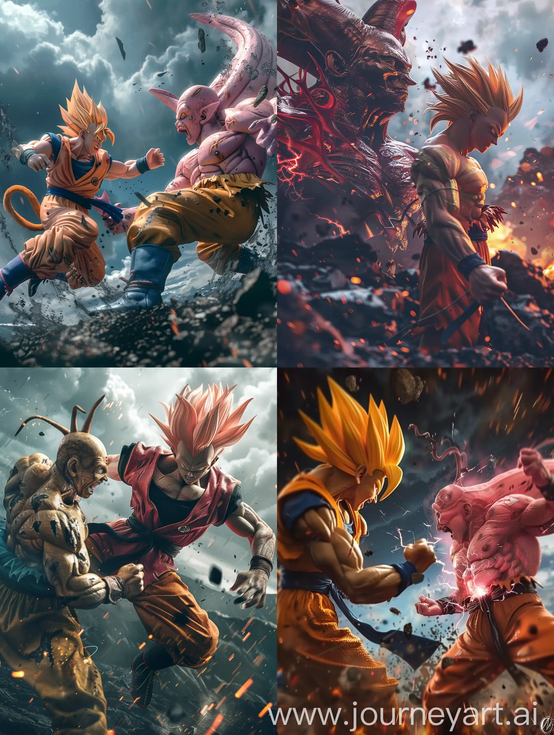 Epic-Battle-Son-Goku-Faces-Majin-Buu-in-Cinematic-8K-Action