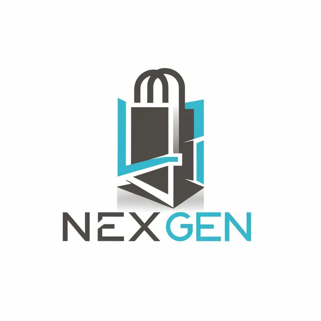 a logo design,with the text "FOR NEX GEN", main symbol:PAPER BAG,complex,be used in Nonprofit industry,clear background