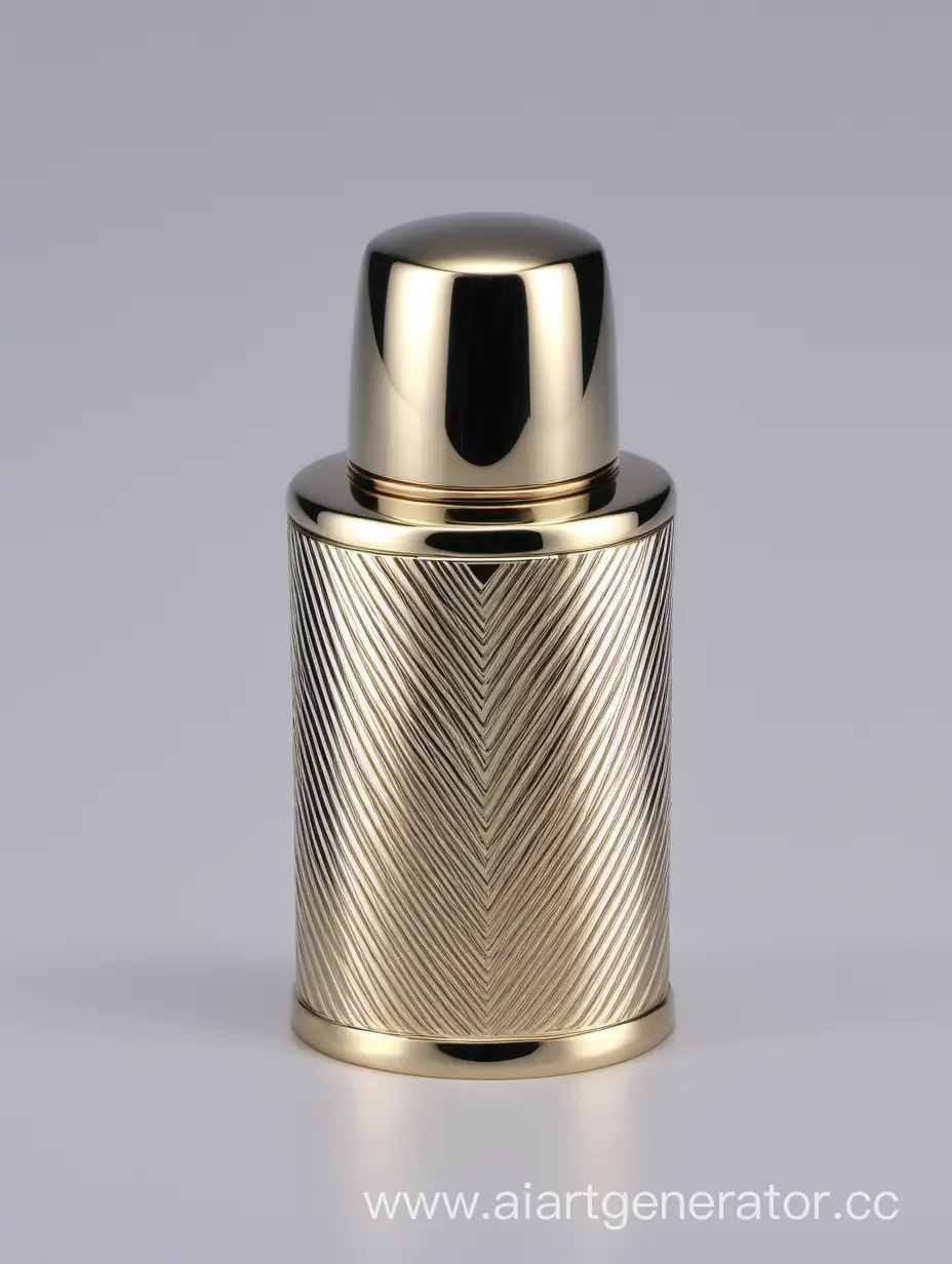 Zamac Perfume decorative ornamental long cap,   LINES metallizing finish