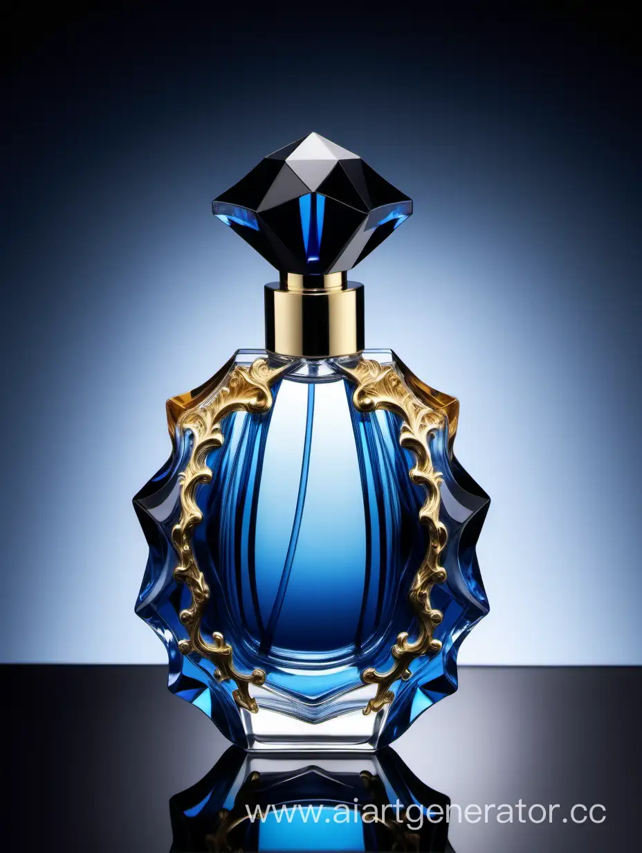 Elegant-Blue-Black-and-Gold-Transparent-Perfume-Bottle