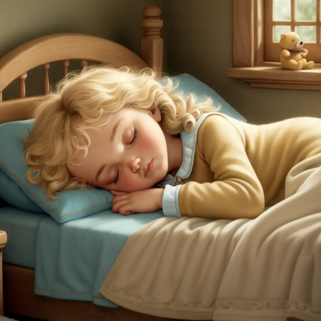 Enchanting Goldilocks Sleeping in Graceful Repose