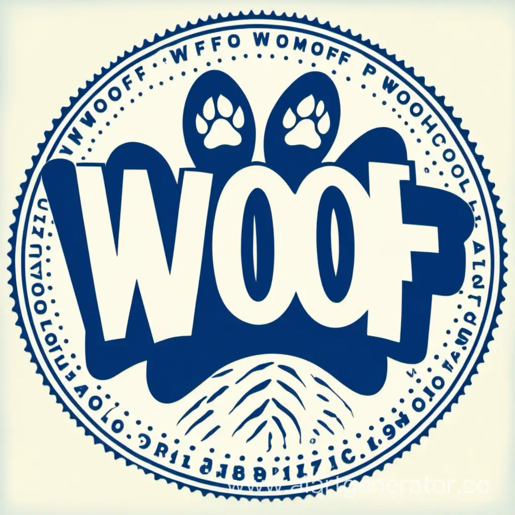 Minimalist-Blue-Stamp-with-WOOF-Text-in-Fox-Paw-Silhouette