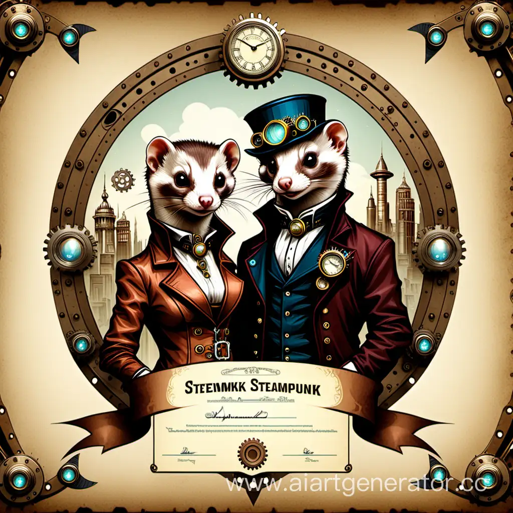 Steampunk-Diploma-Featuring-Ferrets-for-Unique-Graduation-Celebration