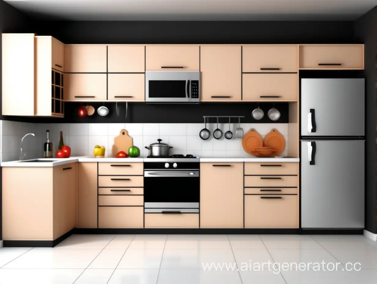 Modern-Style-Realistic-Kitchen-Set