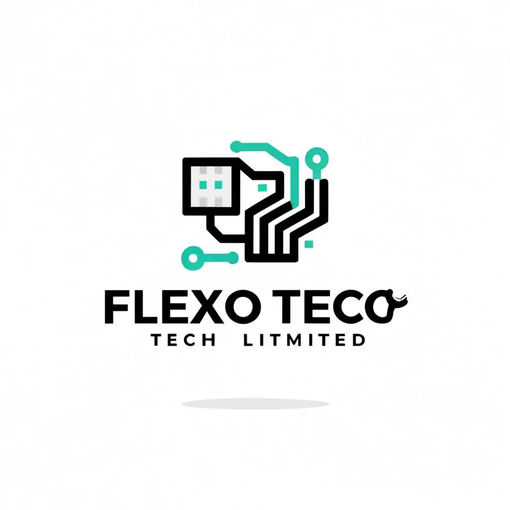 a logo design,with the text "Flexo Tech Limited", main symbol:Computer systems and accessories,Minimalistic,be used in Technology industry,clear background