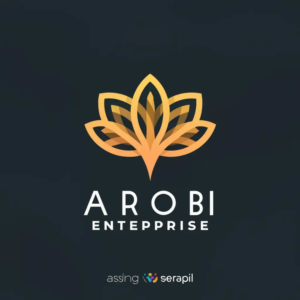 a logo design,with the text "Arobi Enterprise", main symbol:flower,Moderate,be used in Retail industry,clear background