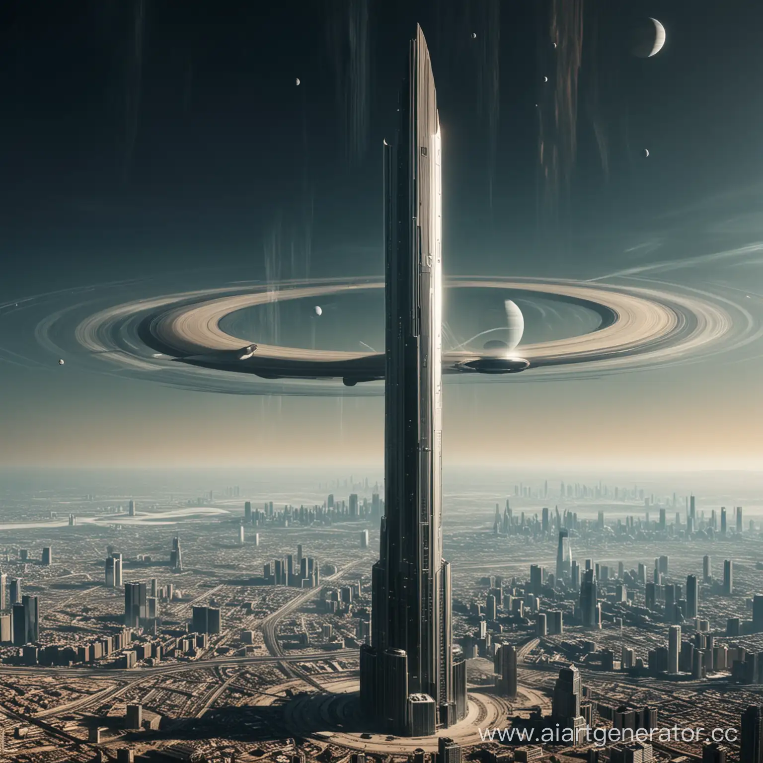 Futuristic-Skyscraper-on-Saturns-Rings