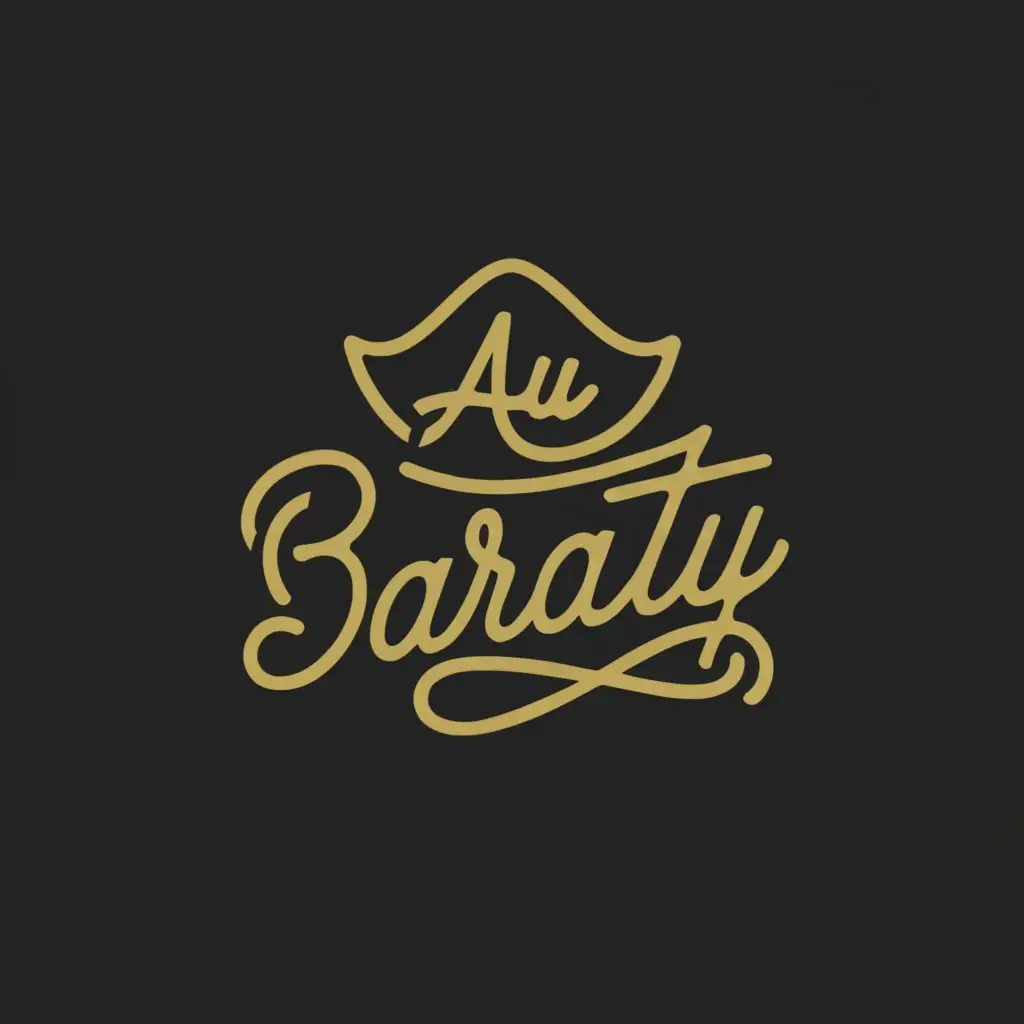 a logo design,with the text "Au Baraty", main symbol:pirate \ food truck,Moderate,be used in Restaurant industry,clear background