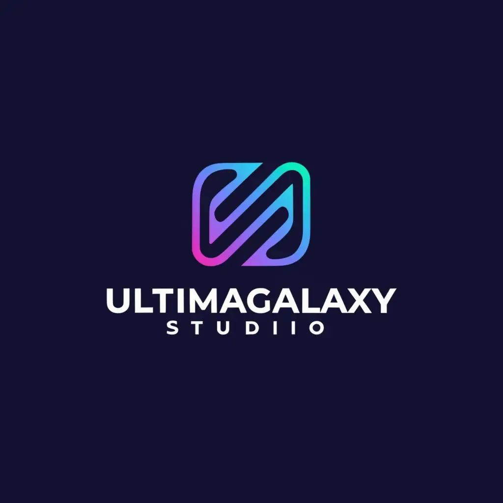 a logo design,with the text "UltimaGalaxyStudio", main symbol:modern,Moderate,be used in Technology industry,clear background