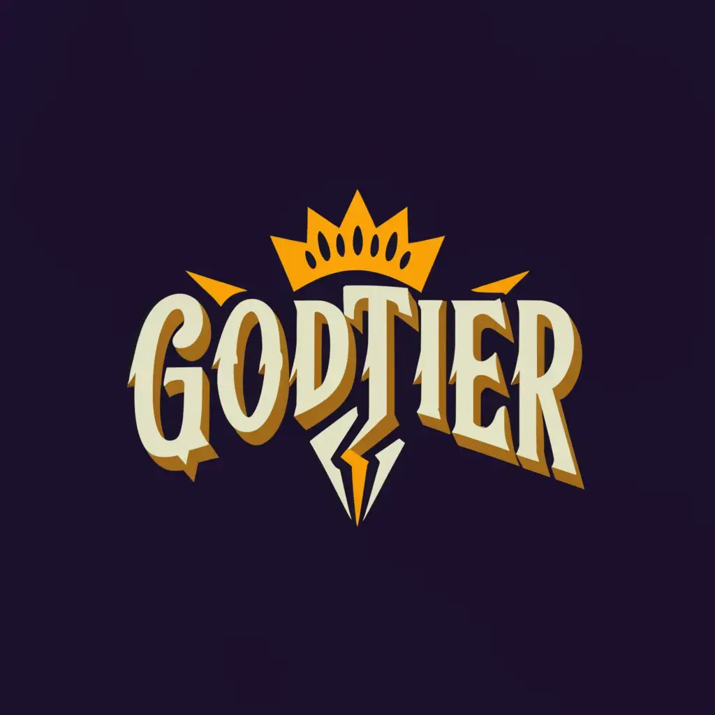 a logo design,with the text "GODTIER", main symbol:GT,complex,be used in Entertainment industry,clear background