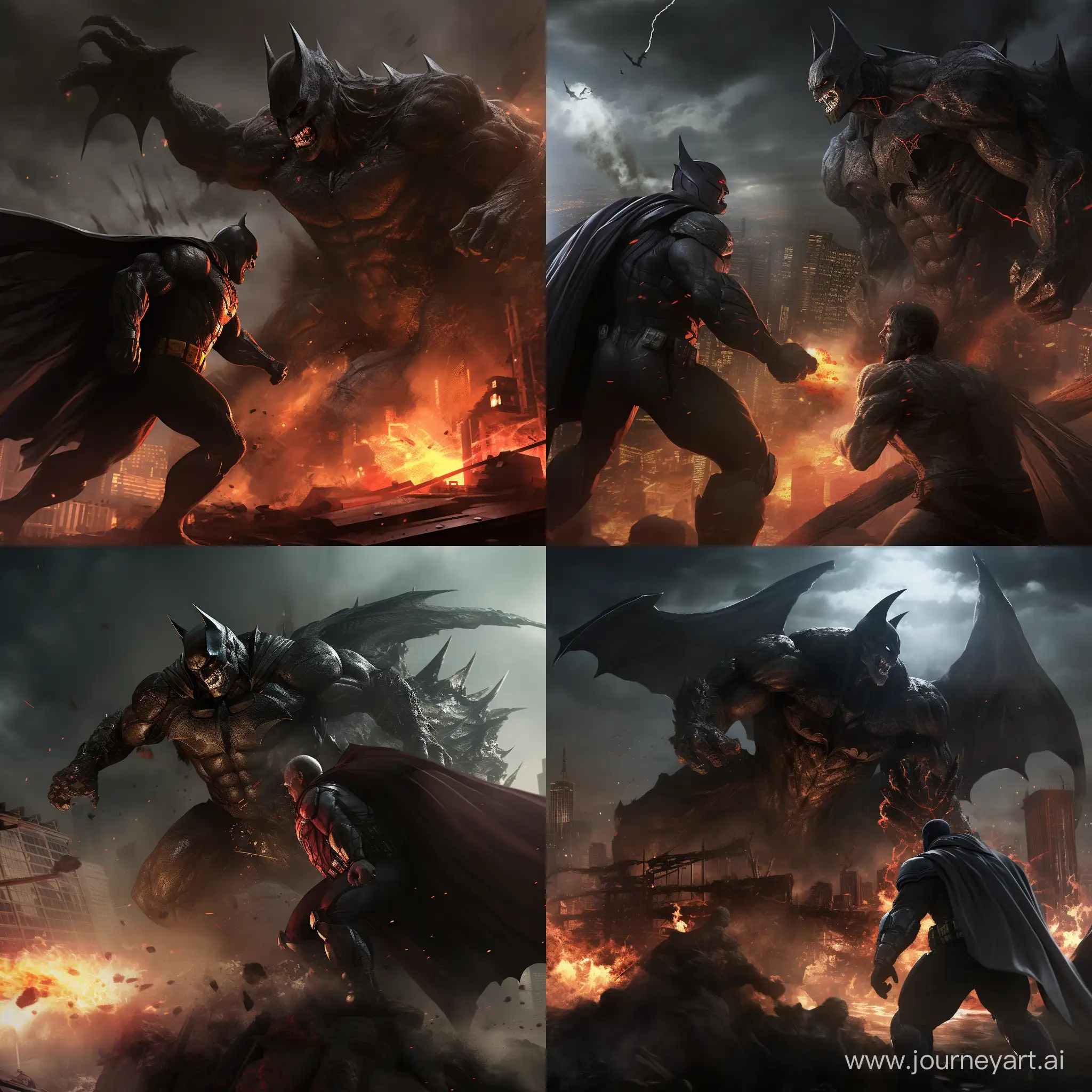 Epic-Battle-Batman-Confronts-Godzilla-in-Apocalyptic-City