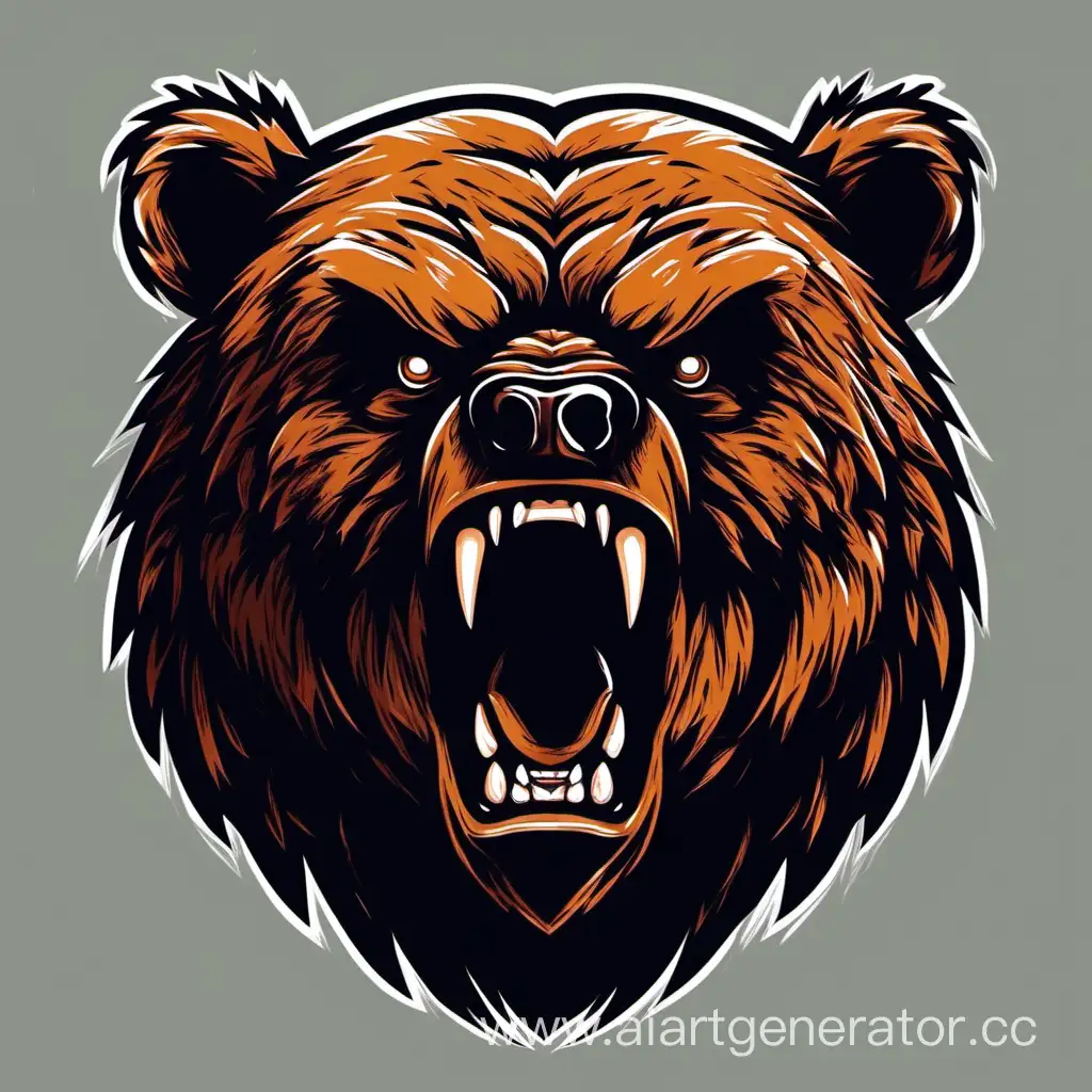 Furious-Bear-Roaring-in-the-Wilderness