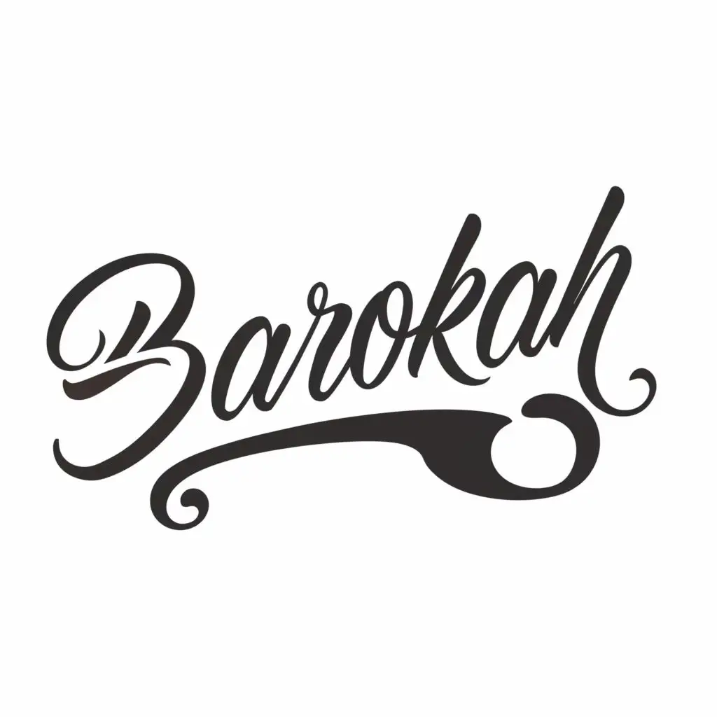 logo, Barokah, with the text "Barokah", typography