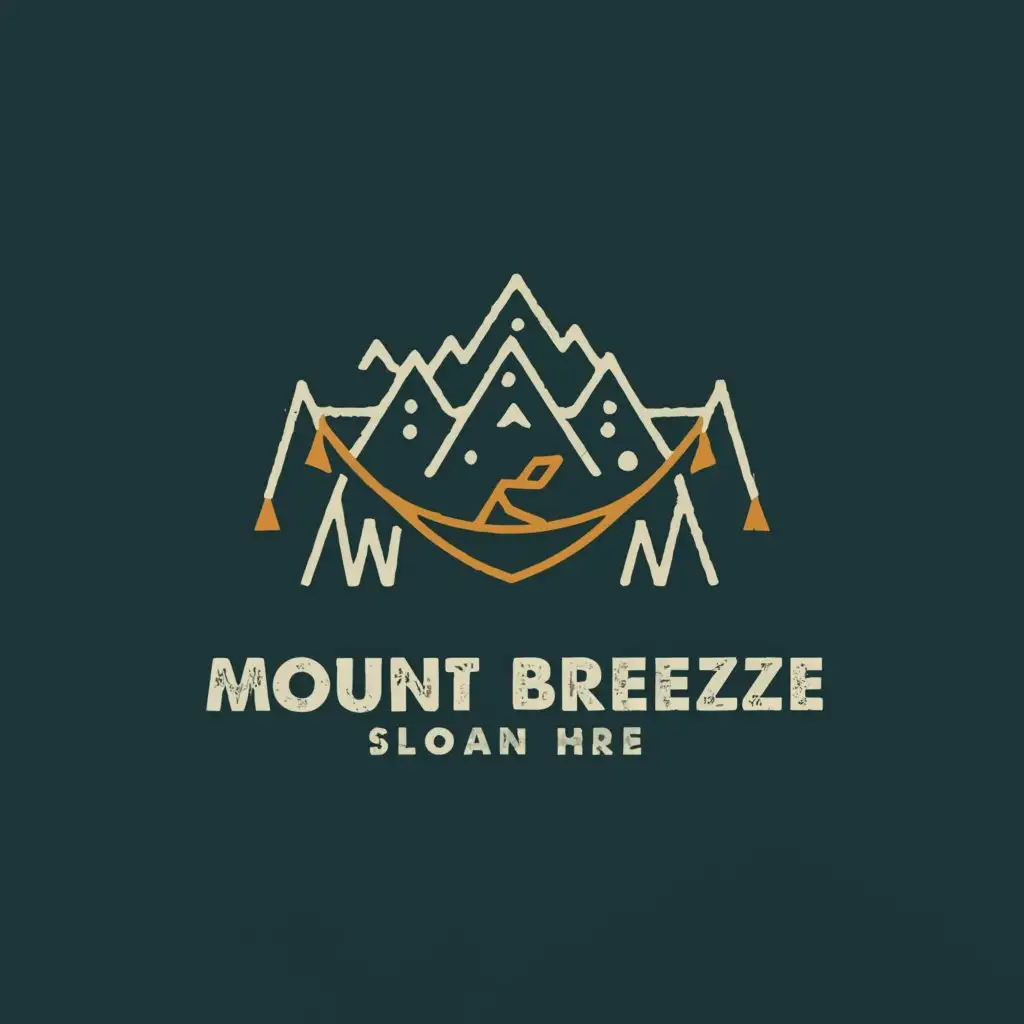 a logo design,with the text "Mount Breeze", main symbol:Mountain hammock,complex,be used in Travel industry,clear background