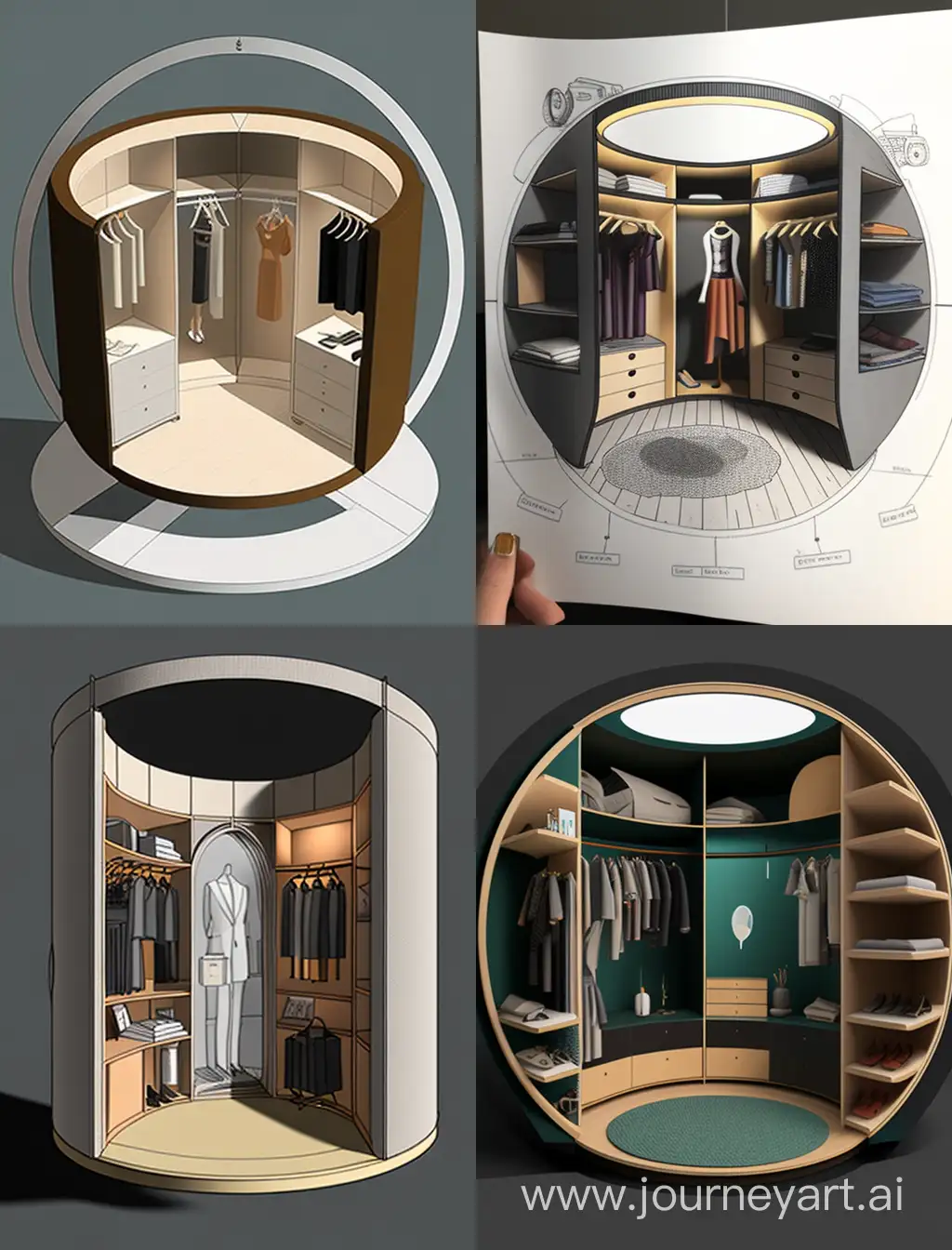 Futuristic-SemiCircular-Smart-Wardrobe-with-VoiceActivated-Clothing-Display