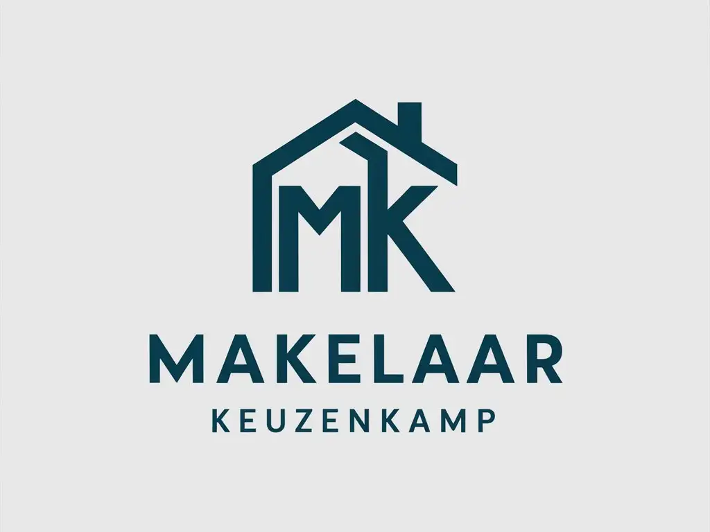 Maak een logo voor een makelaar. De naam van de makelaardij is: Makelaar Keuzenkamp. De makelaar is gevestigd in Ravenstein, Maasbommel, Appeltern en Megen. Gebruik een zakelijk logo. Gebruik een witte achtergrond.
