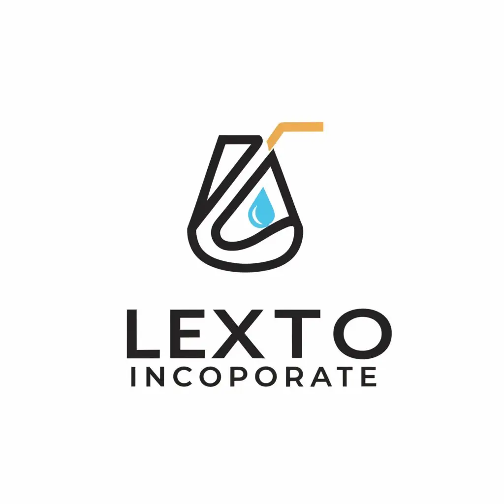 a logo design,with the text "LEXTO INCORPORATE", main symbol:Drink,Minimalistic,be used in Restaurant industry,clear background