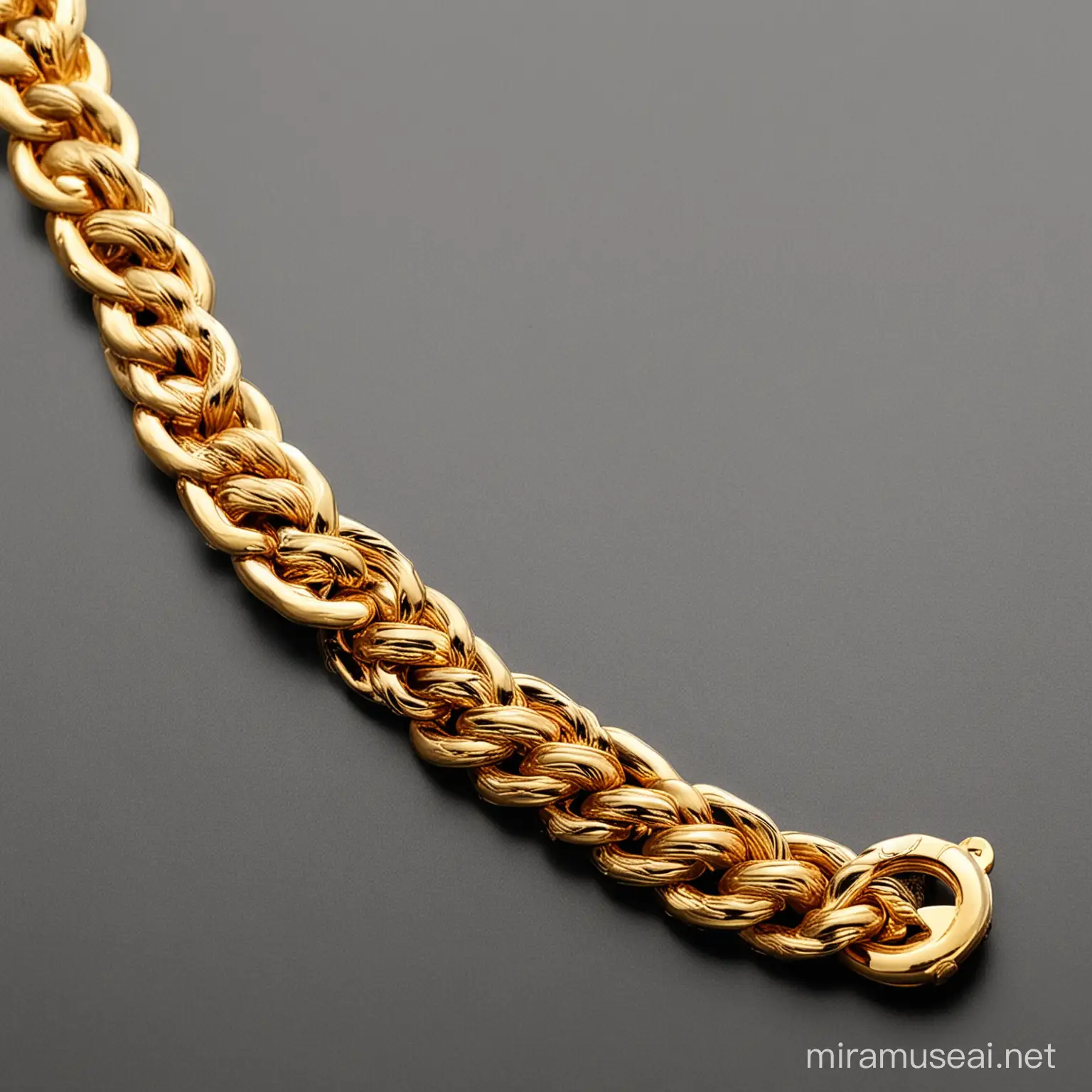 A golden chain jewellery
