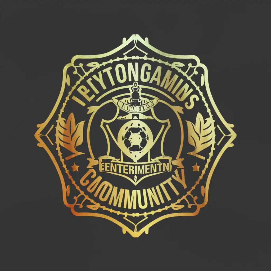 a logo design,with the text "PeytonGaming’s Community", main symbol:Police,Moderate,be used in Entertainment industry,clear background