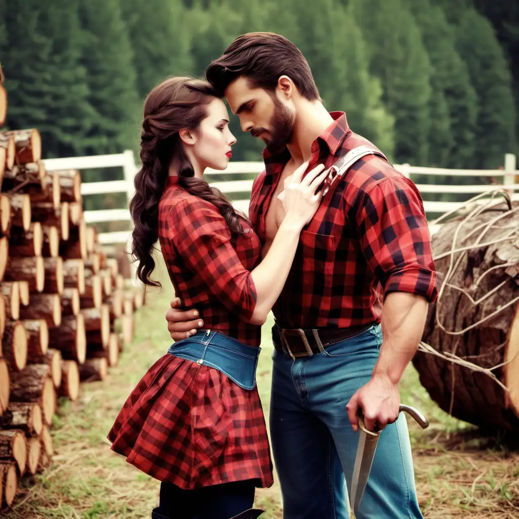 forbidden love, hunky lumberjack, brunette farmgirl
