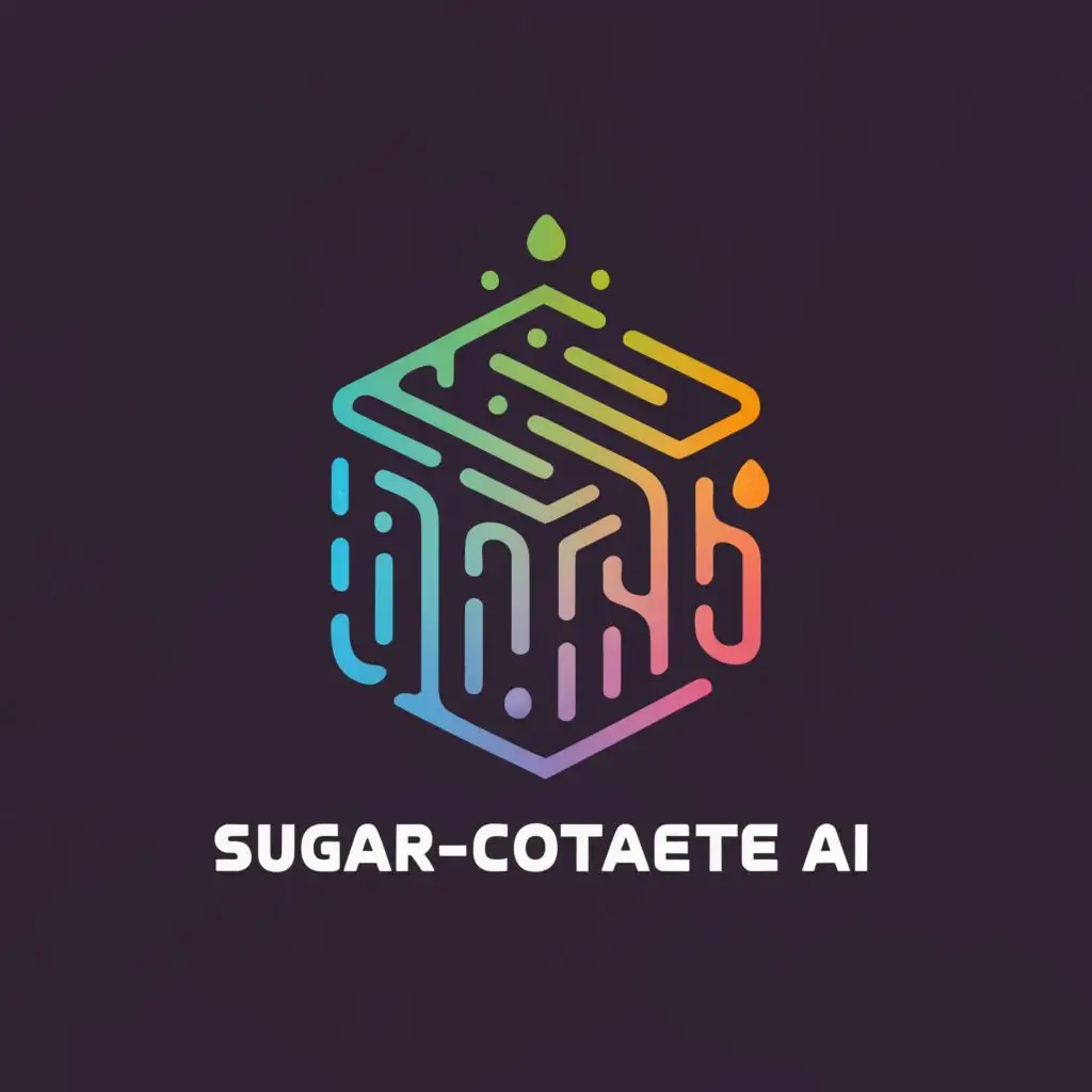 a logo design,with the text "Sugar-coated AI", main symbol:Design a logo with the theme of sugar packets,Moderate,be used in Technology industry,clear background
