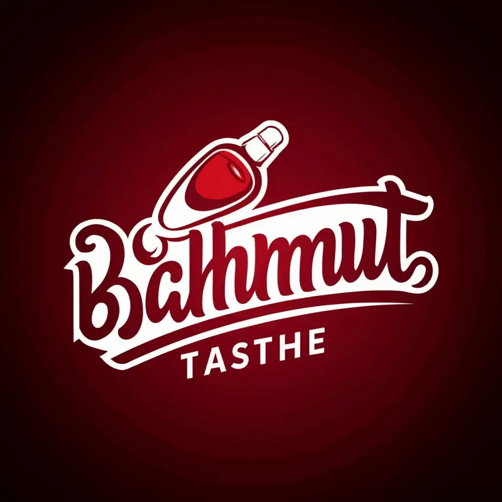 a logo design,with the text "BakhmutTaste", main symbol:Flying ketchup,Сложный,be used in Рестораны industry,clear background