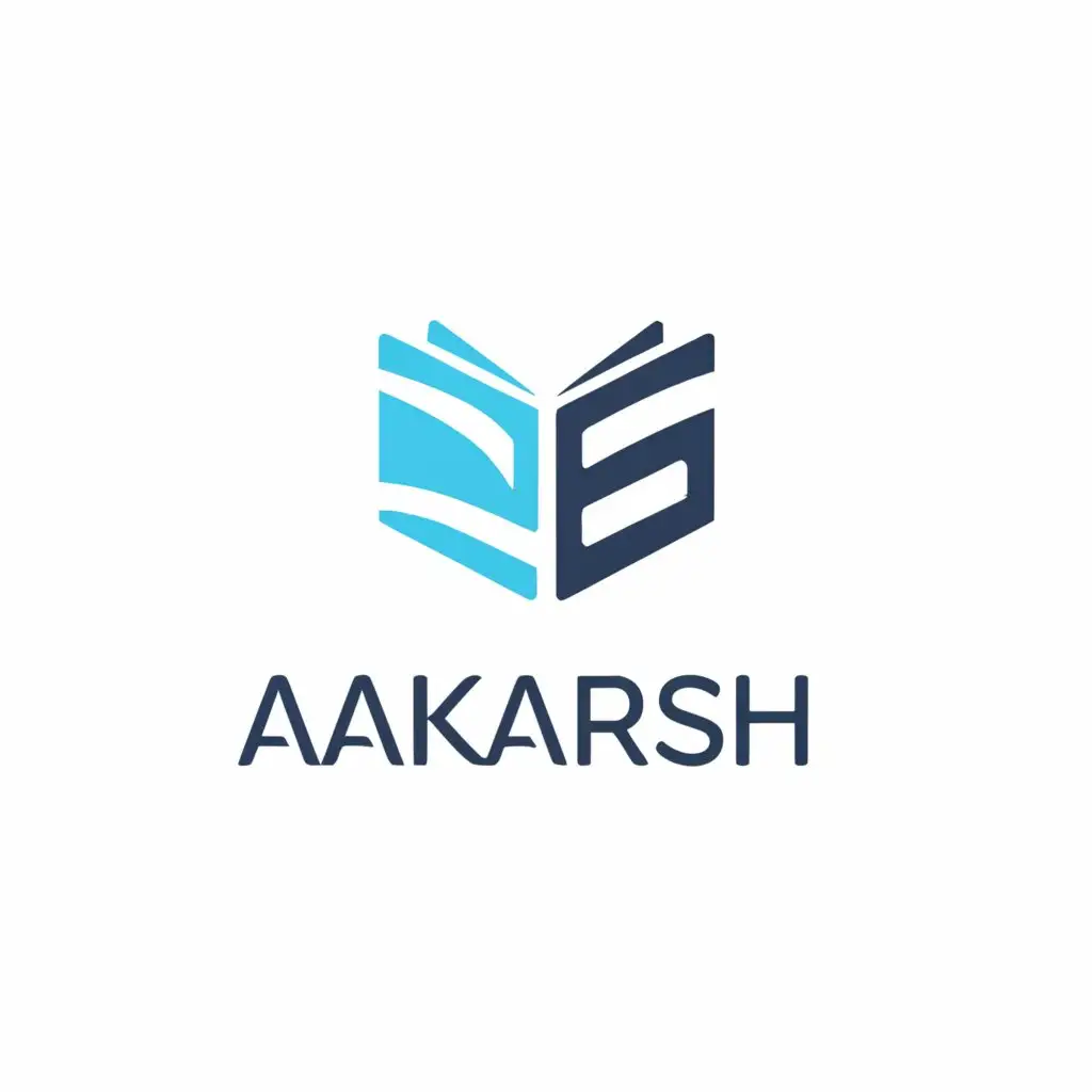 a logo design,with the text "Aakarsh", main symbol:Books, education,Moderate,be used in Education industry,clear background