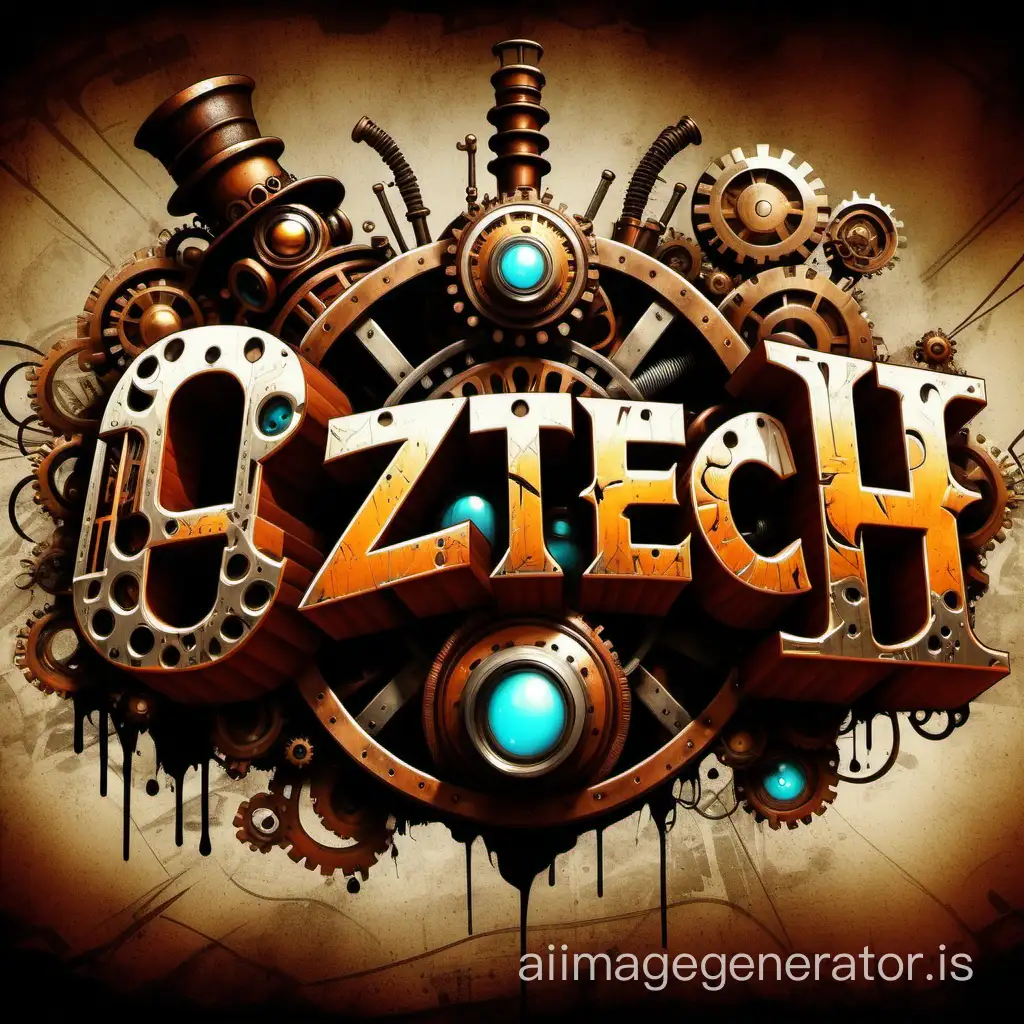 Steampunk-Graffiti-The-Name-Oztech