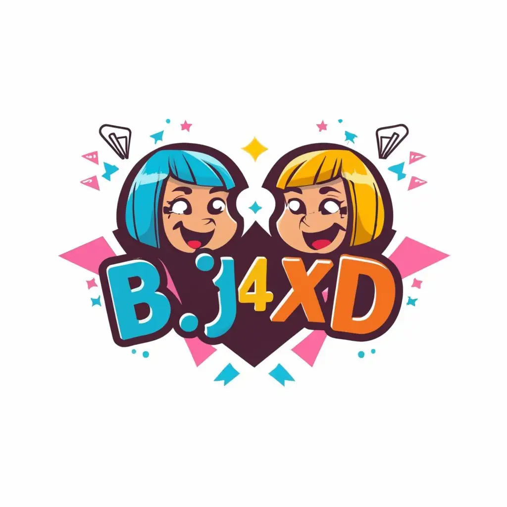 LOGO-Design-For-BJ4XD-Empowering-Girls-Chat-Rooms-with-a-Clean-Modern-Aesthetic
