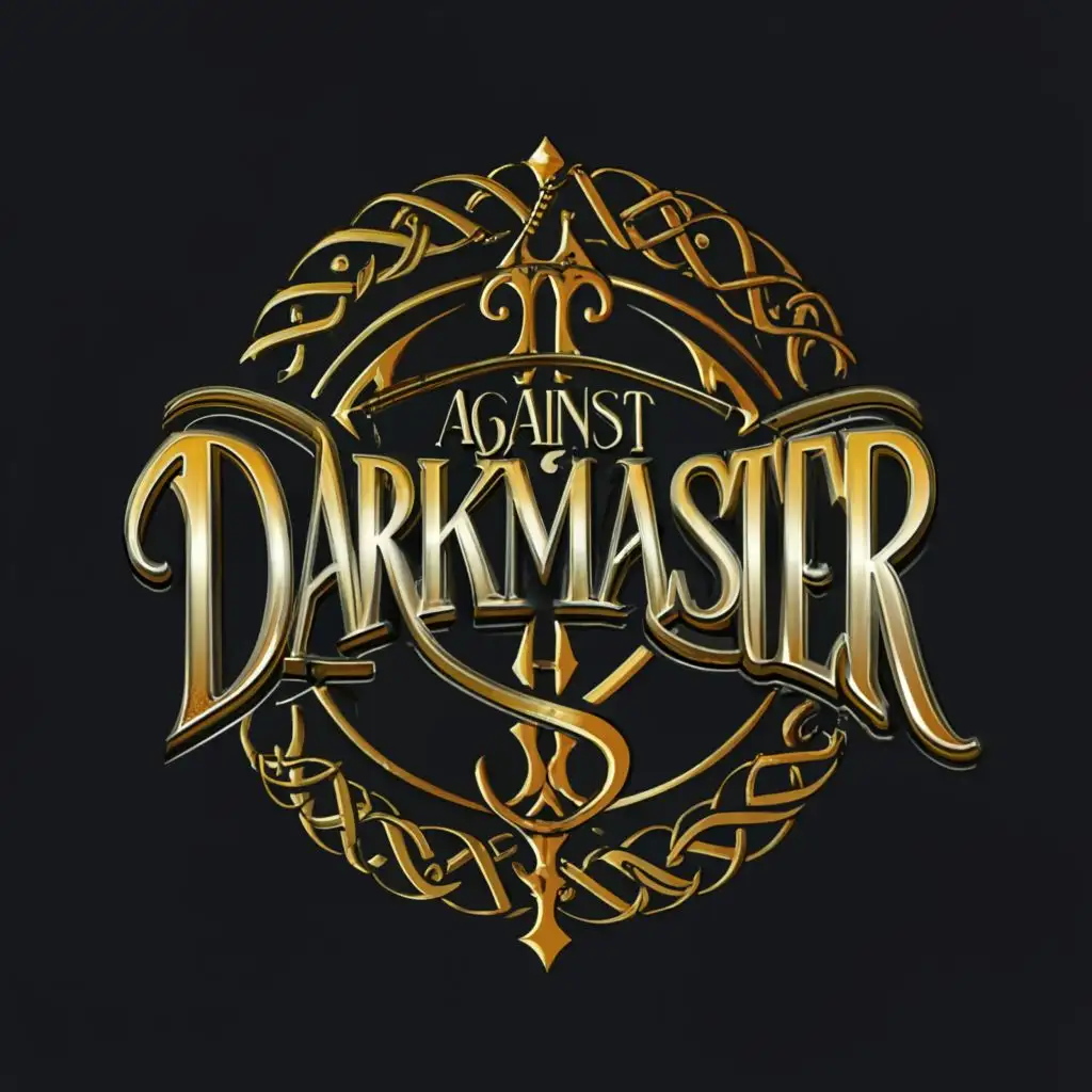 logo, A Fantasy logo inspired by the Lord of the Rings, with the text "Against the Darkmaster", typography, be used in Internet industry