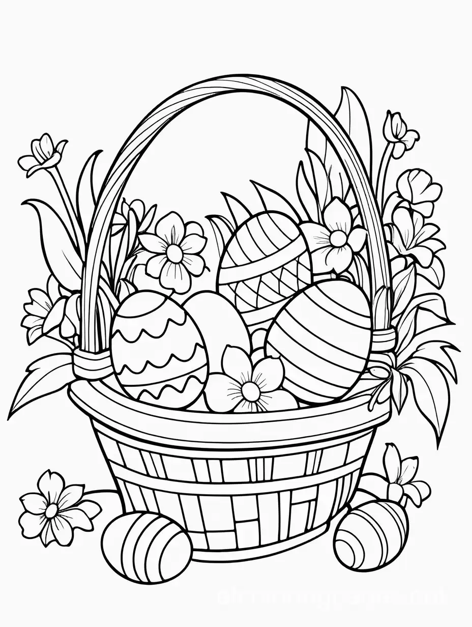 Easter-Eggs-in-Flower-Basket-Coloring-Page-for-Kids