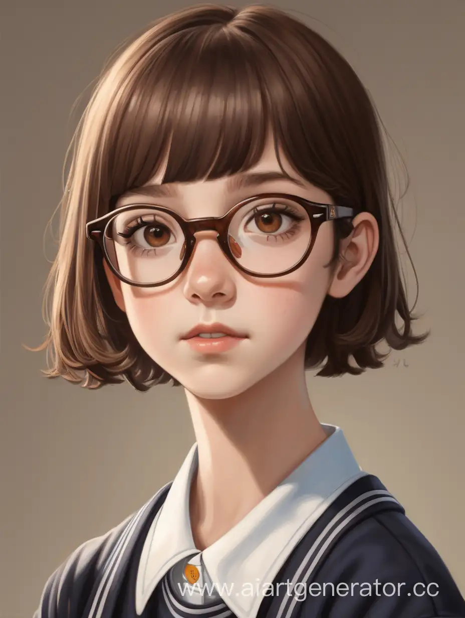 School-Girl-with-Brown-Hair-and-Glasses