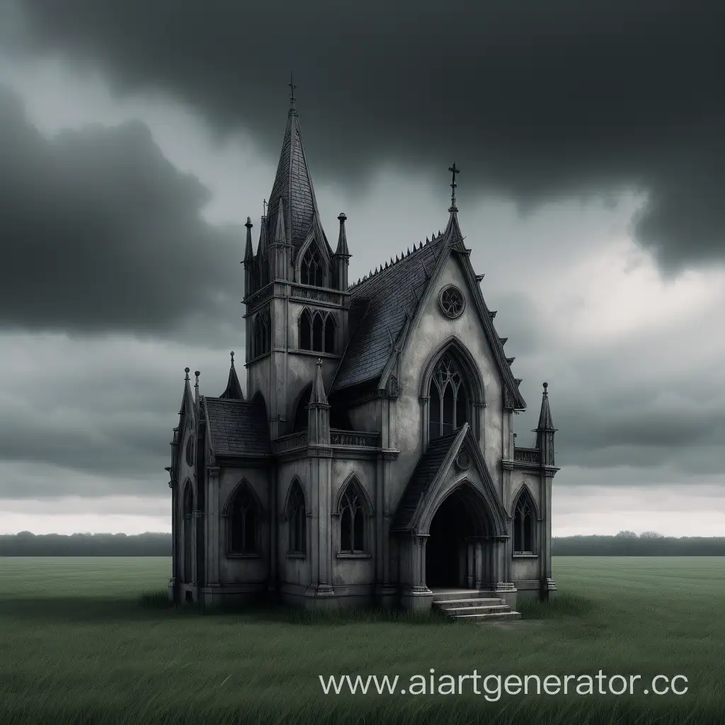 Detailed-Gothic-Structure-in-Expansive-Gray-Landscape