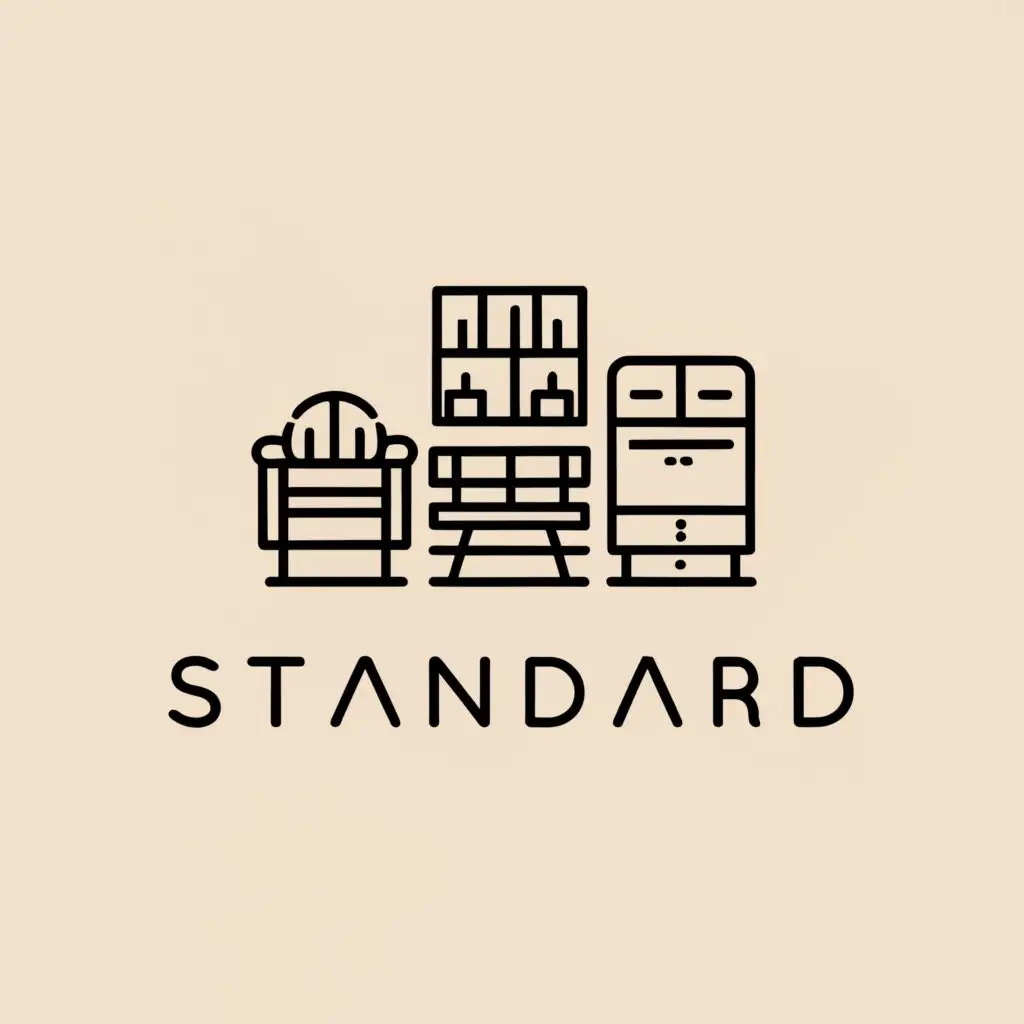 a logo design,with the text "Standard", main symbol:furniture, custom furniture, wooden furniture, modular furniture,Moderate,clear background