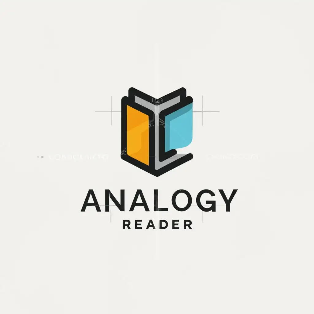 a logo design,with the text "Analogy Reader", main symbol:book,Minimalistic,be used in Technology industry,clear background