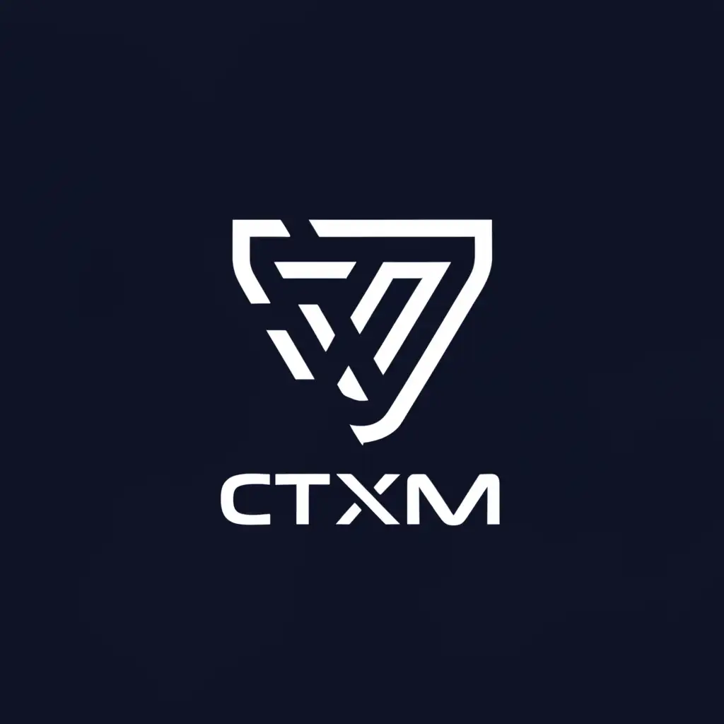 a logo design,with the text "CTXM", main symbol:defence,Minimalistic,be used in Technology industry,clear background