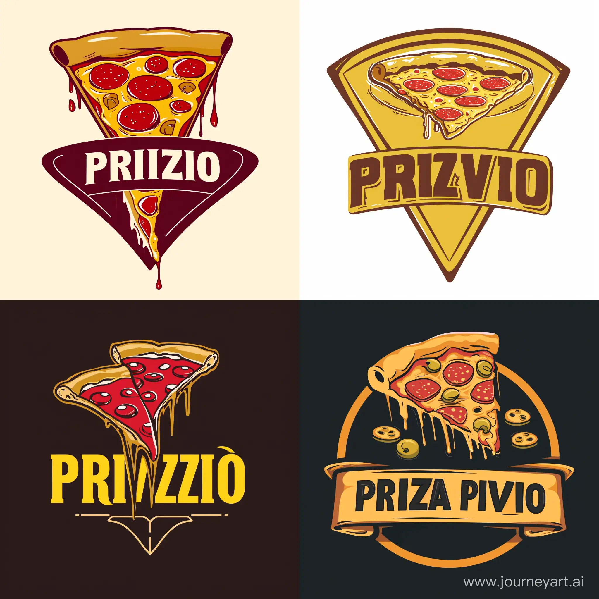 Logo for Pizza Restaurant called "Pizza Privio" --v 6 --ar 1:1 --no 43972
