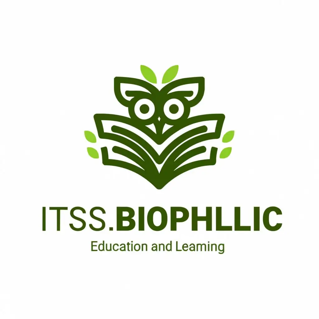 a logo design,with the text "Its.biophilic", main symbol:knowledge, teaching ,Moderate,be used in Education industry,clear background
