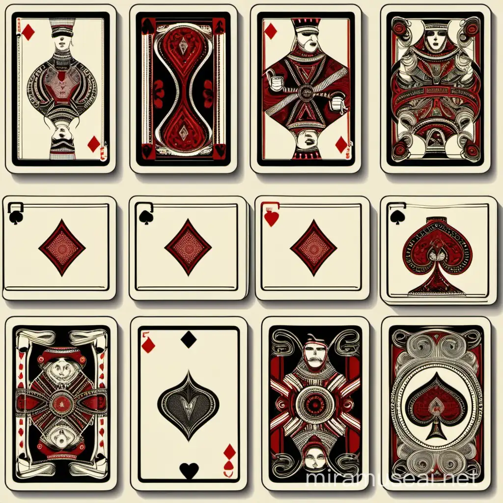 create unique playing card design images