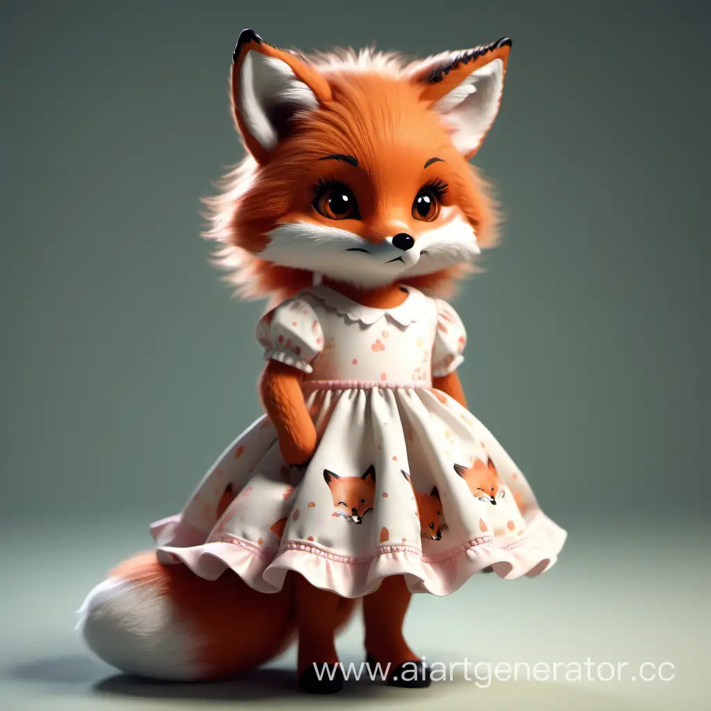 Adorable-Realistic-Little-Fox-Girl-in-a-Sweet-Dress